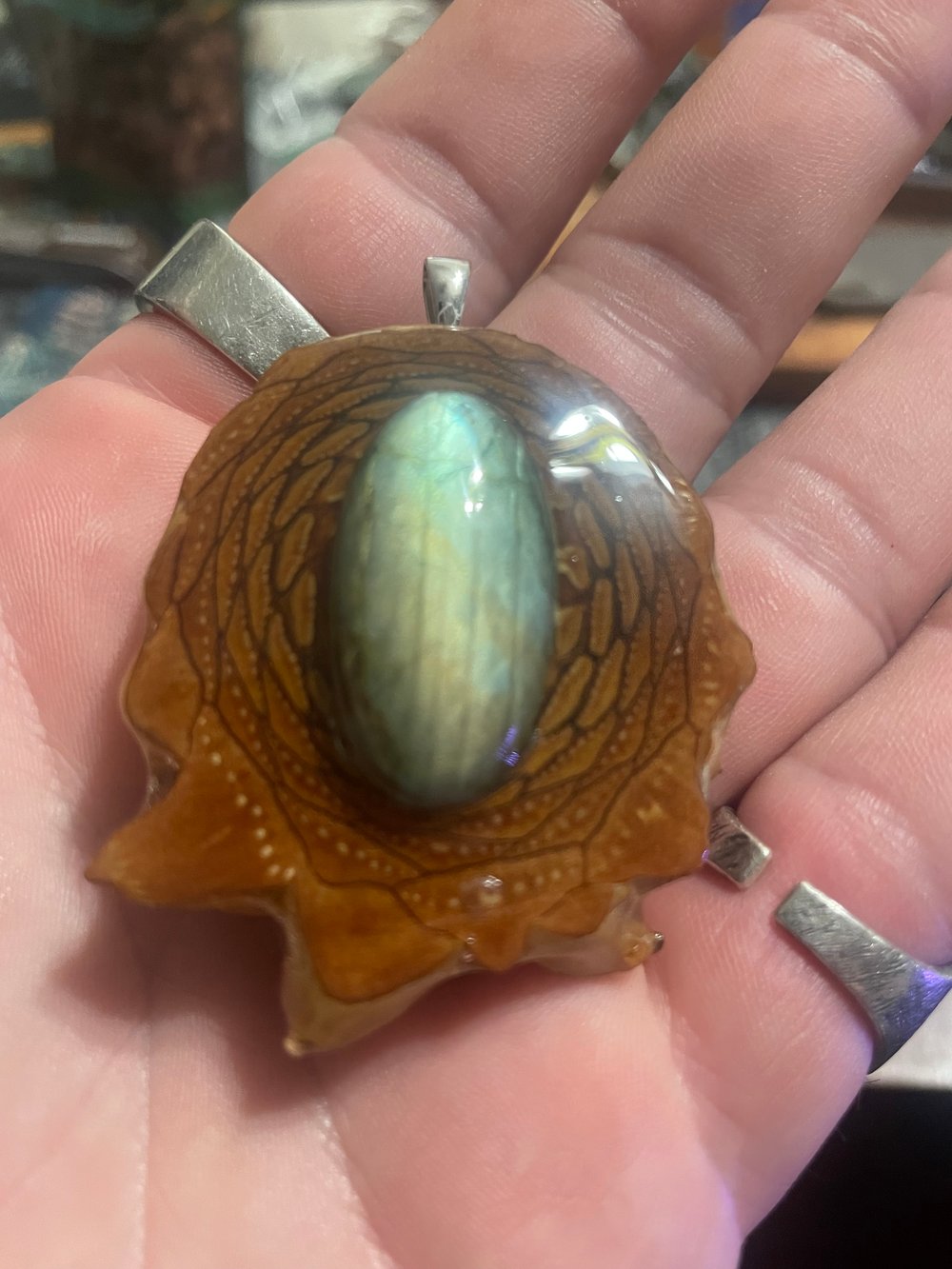 Image of Labradorite Pinecone pendant #30