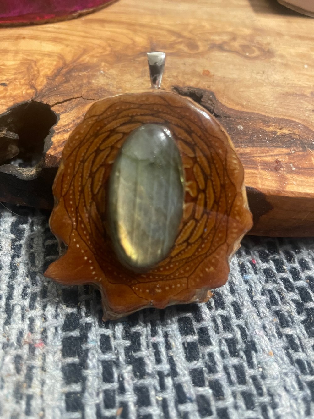 Image of Labradorite Pinecone pendant #30