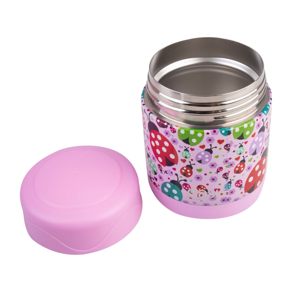 Oasis Stainless Steel Double Wall Insulated Kids Food Flask 300ml Lovely Ladybugs