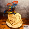 Worlds Greatest Mum Butterfly Heart Plaque