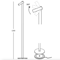 Image 4 of Italian Slimline Cordless Floor Lamp 