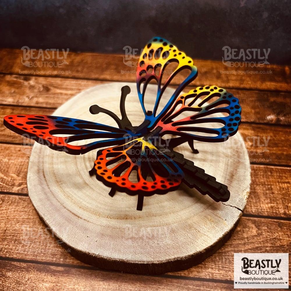 Rainbow Butterfly Shelf Ornament