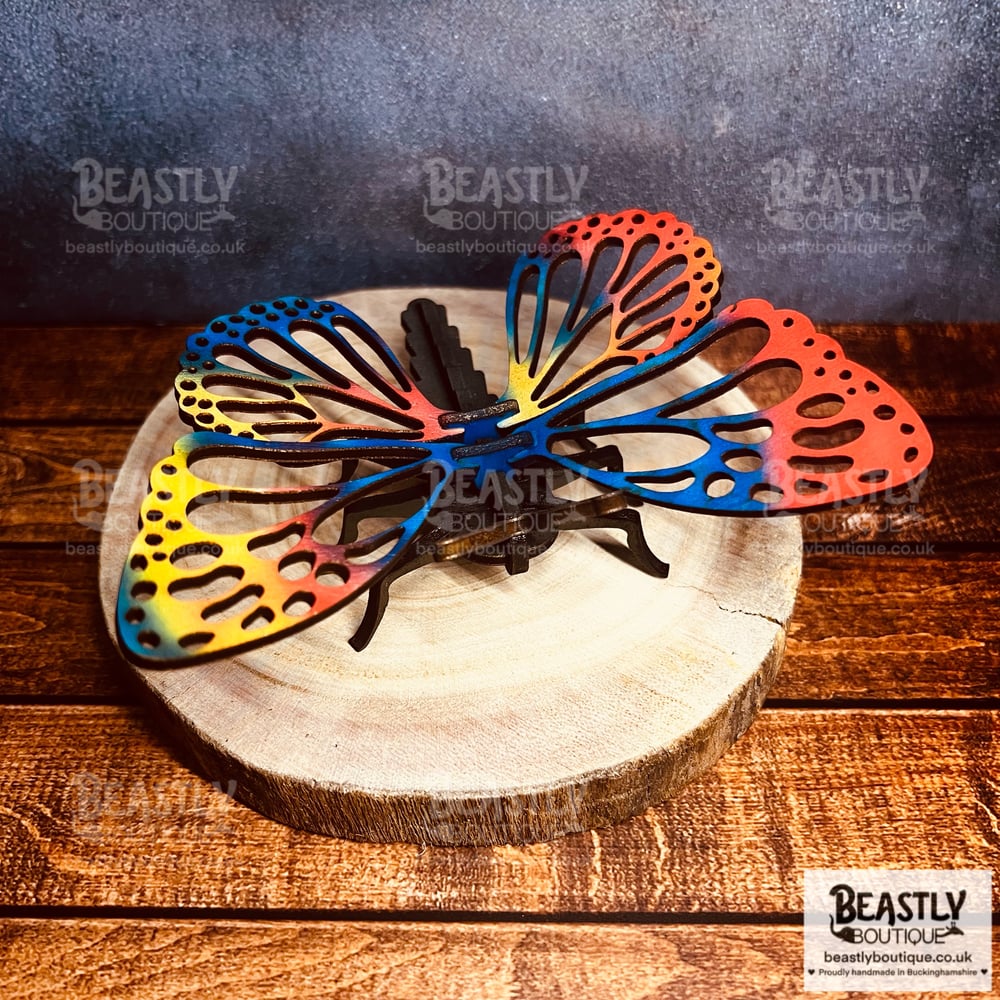 Rainbow Butterfly Shelf Ornament