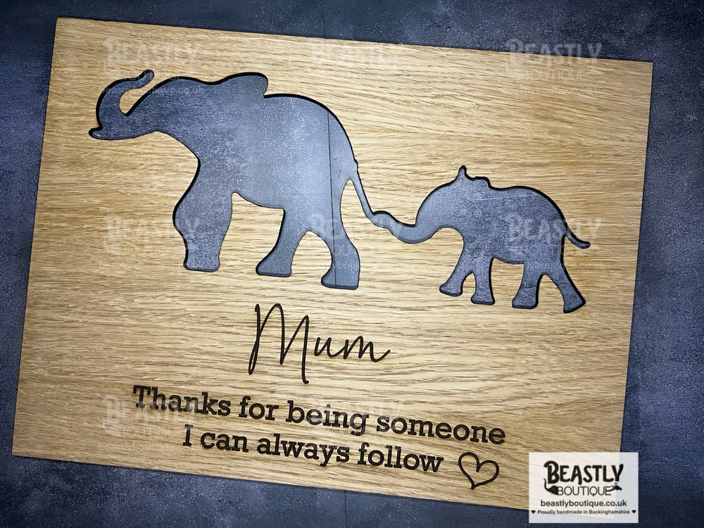 Mum Elephant Wall Plaque