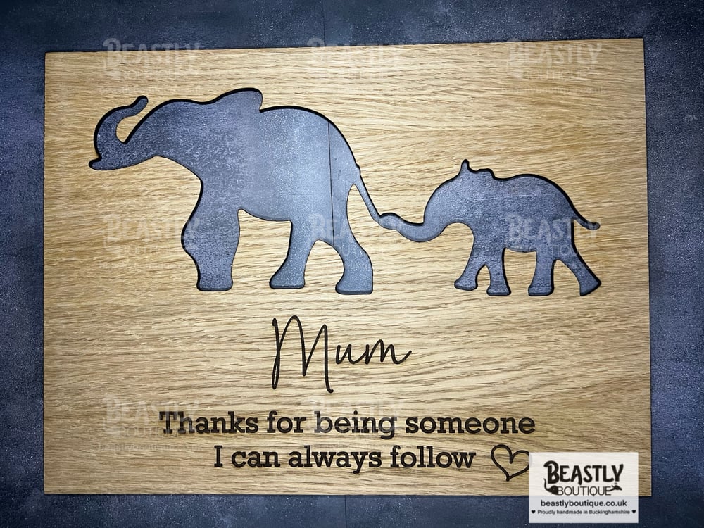 Mum Elephant Wall Plaque