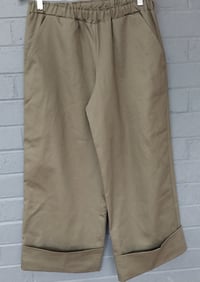 Image 3 of KylieJane cuff pants - khaki denim