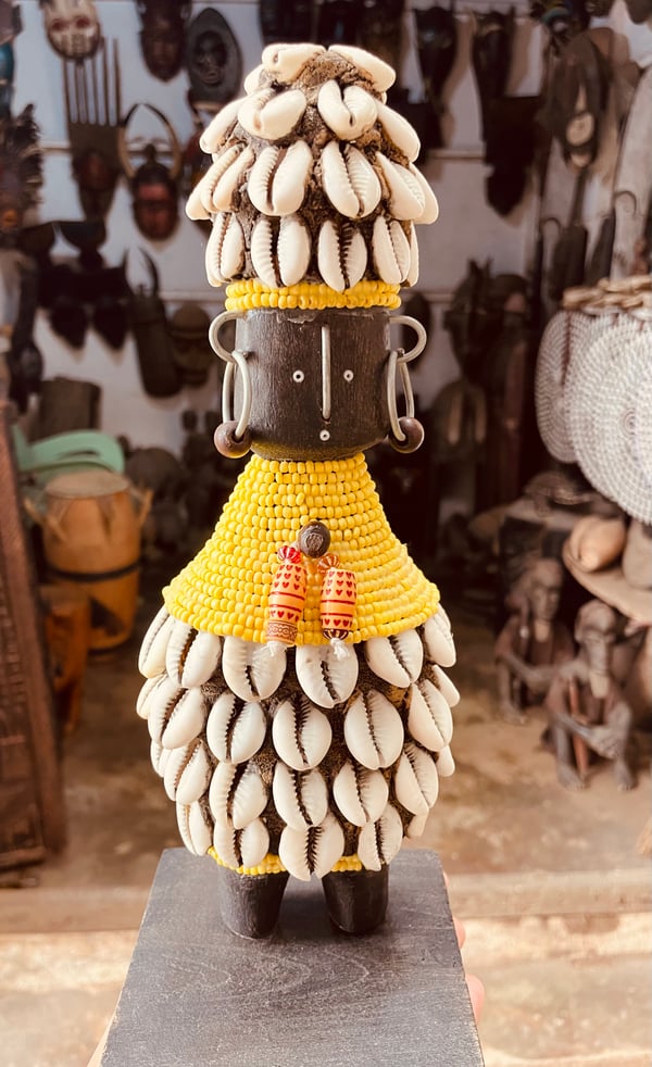 Image of Cameroon Namji Fertility Doll (yellow)