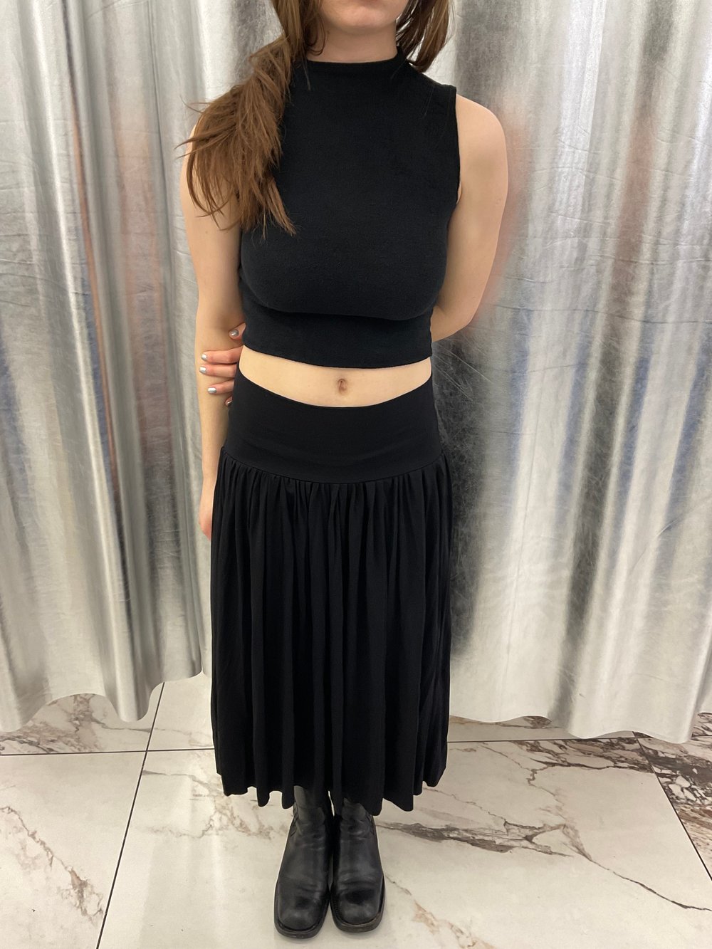 Maxi skirt  black viscose Bella