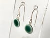 Forest Green Round Drop Earring