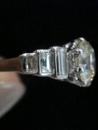Image 3 of ART DECO PLATINUM DIAMOND 2.08CT SOLITAIRE RING