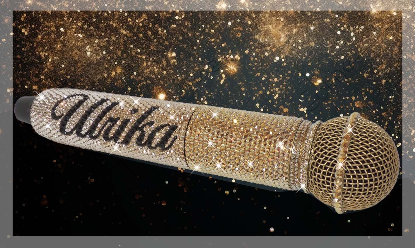 Glitter Microphone - Gold Glitter Microphone - Gold
