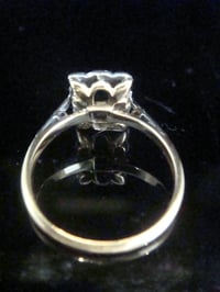 Image 4 of Edwardian 18ct yellow gold old cut diamond natural sapphire ring