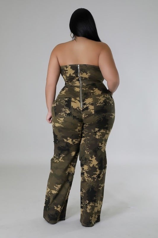 Image of 3PACK PLUS SIZE CAMO Stretch jumpsuit