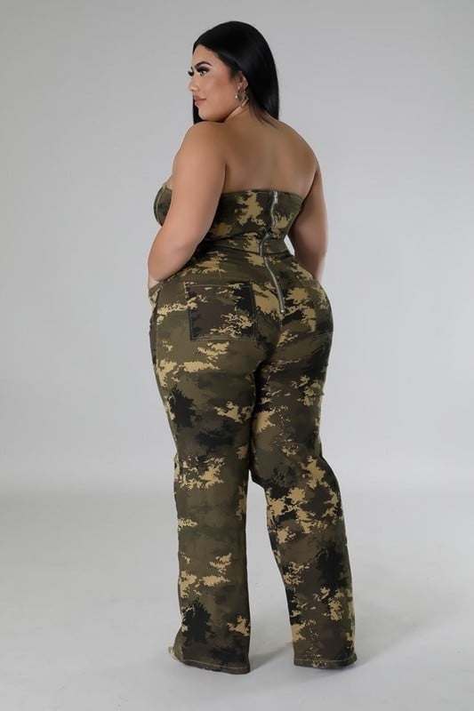 Image of 3PACK PLUS SIZE CAMO Stretch jumpsuit