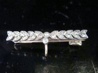 Image 1 of VICTORIAN 18CT SILVER ROSE CUT DIAMOND BROOCH WITH HANGING LOOP