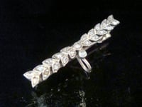 Image 2 of VICTORIAN 18CT SILVER ROSE CUT DIAMOND BROOCH WITH HANGING LOOP