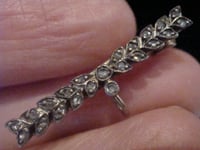 Image 3 of VICTORIAN 18CT SILVER ROSE CUT DIAMOND BROOCH WITH HANGING LOOP