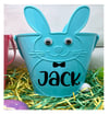 Personalized Blue Easter Bucket