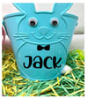 Personalized Blue Easter Bucket