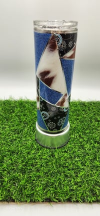 Image 1 of Pinstriped Patchwork Tumbler 