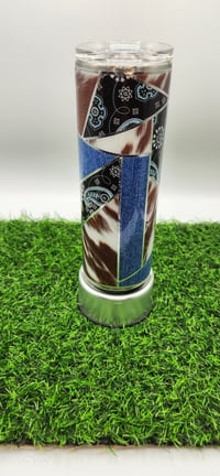 Image 2 of Pinstriped Patchwork Tumbler 