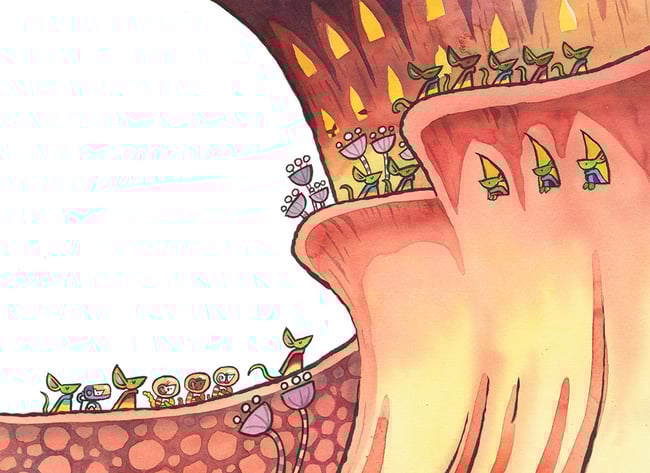 Mice on the Moon original artwork: Starmice Caverns