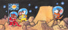 Mice on the Moon original artwork: Hello Moon!