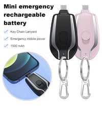 Power Emergency Pod Keychain Mini Portable Charger 1500mAh for Android and iPhone