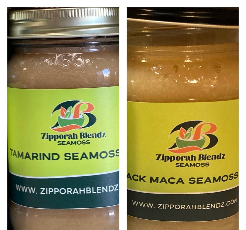 Image of Tamarind Seamoss Gel and Red Maca Powder with Ashwahganda Seamoss Gel 