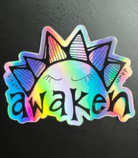 holographic awaken sticker