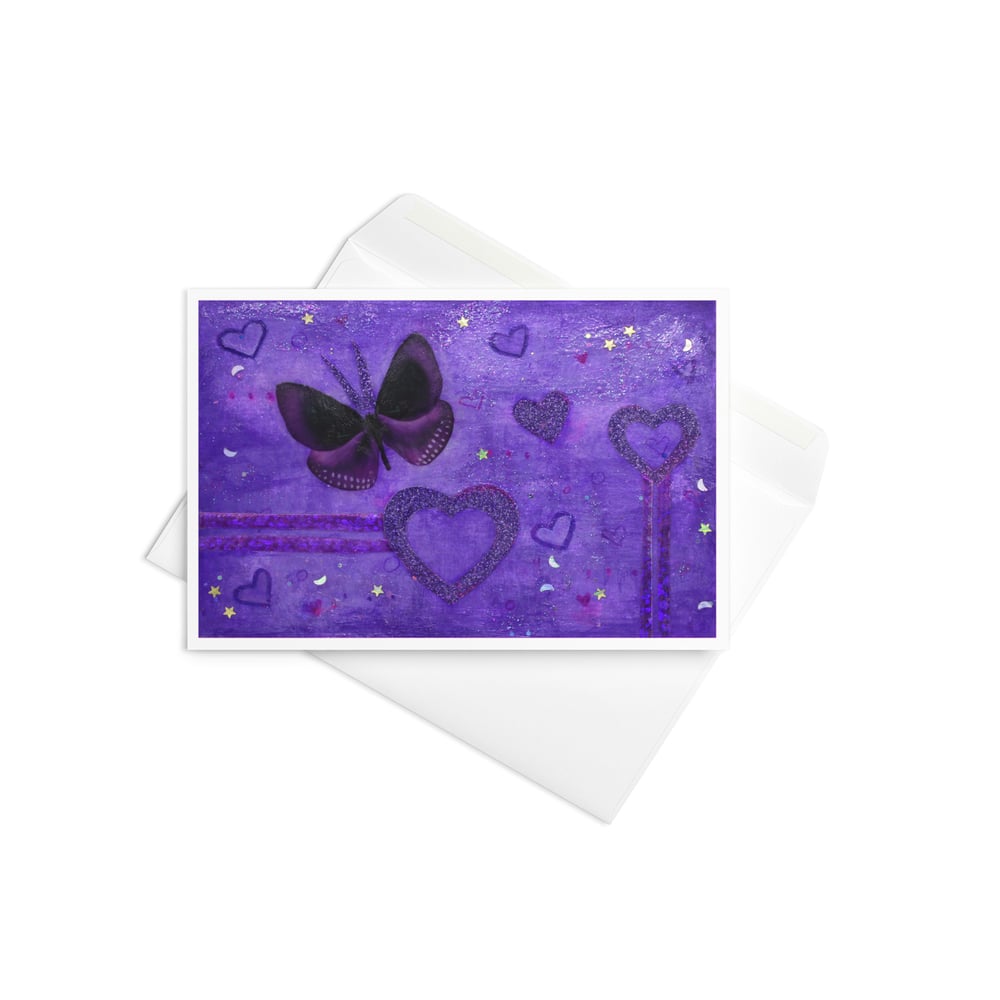 Image of Purple Butterfly Card