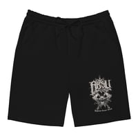 Image 1 of ABSU - HIGHLAND TYRANT ATTACK (VINTAGE WHITE PRINT) SHORTS