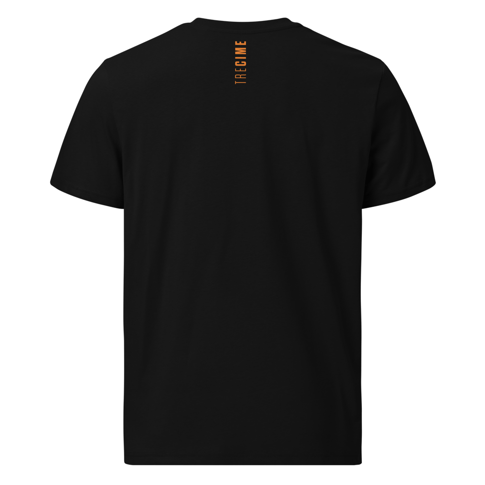 Tre Cime di Lavaredo PULSE T-shirt in Cotone Organico Unisex Nero / orange