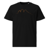 Tre Cime di Lavaredo PULSE T-shirt in Cotone Organico Unisex Nero / orange