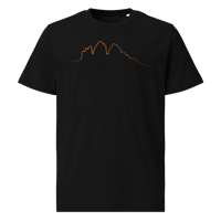 Image 1 of Tre Cime di Lavaredo PULSE T-shirt in Cotone Organico Unisex Nero / orange