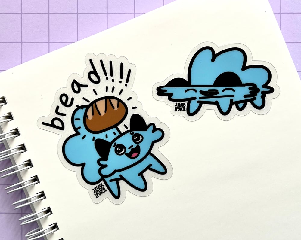 Image of Squished Bembo clear vinyl sticker