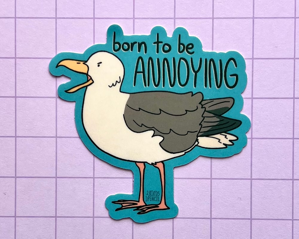 Image of Annoying seagull vinyl sticker