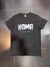 Camiseta negra "La fiera nunca duerme" gris