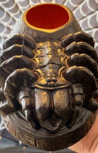 Image 2 of TERROR-ANTULA BIRD EATER BOWL 32 oz Tiki Mug Tarantula Fur Brown (Ed of 100)