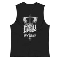 Image 1 of ABSU - THE COMING OF WAR I (WHITE PRINT) MUSCLE SHIRT