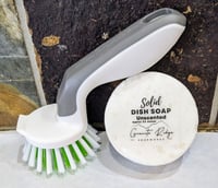 Image 1 of Solid Dish Washing Bar & Scrub Brush