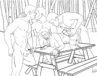 Image 8 of B&W Scene Sketch/ Coloring Page Commission