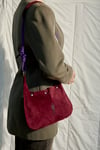 SUEDE SIMPLE BAG - Raspberry