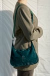 SUEDE SIMPLE BAG - Green Blue 