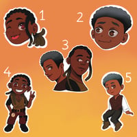 Image of Azenir and Demetrius stickers!