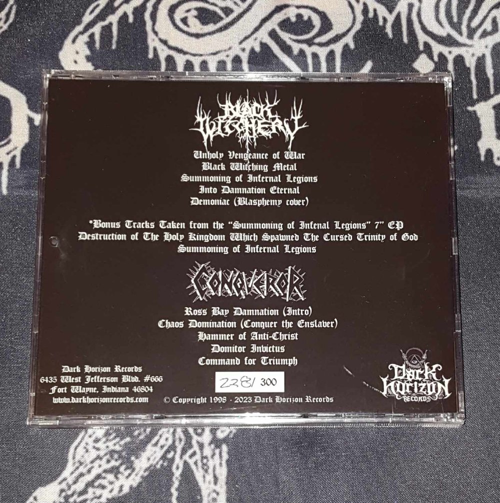 Black Witchery / Conqueror - Hellstorm Of Evil Vengeance -Split- CD