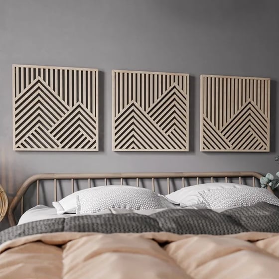 Image of [EXAMPLE] 3 Piece Large Mountains Wall Décor Set