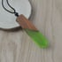 Multi-Colored Glow in The Dark Wood Resin Necklace  Image 2