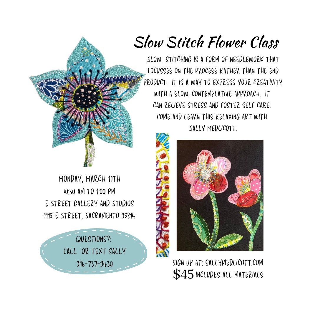 Image of Slow Stitch Flowers Class