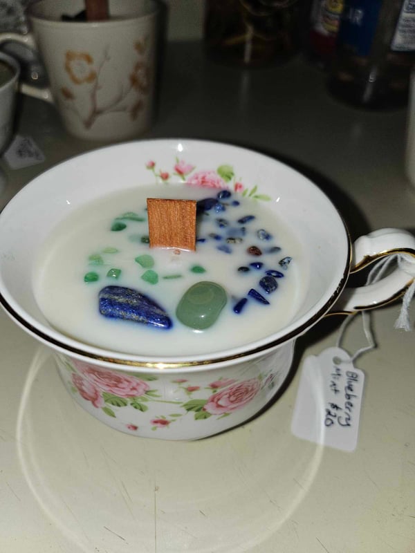 Image of Blueberry Mint - TEA CUP CANDLE